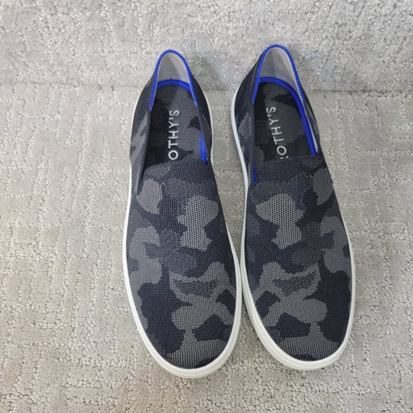 Rothy’s The Sneakers Women's Size US 8.5 Gray Camo Comfort Slip On Shoes - Picture 2 of 10